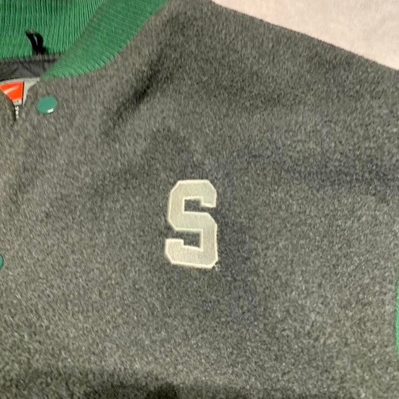 Vintage Nike Michigan State Spartans University Varsity Button Up Jacket - Picture 6 of 6